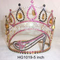 Nova design coroa tiaras princesa romântica tiara de noiva chocante acessórios de cabelo rosa nupcial tiara moldagem de coroa de gesso